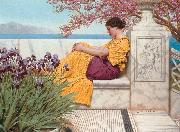 John William Godward Under the Blossom that Hangs on the Bough oil painting reproduction